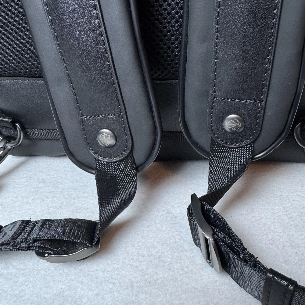 Peugeot Voyages Laptop Backpack Tote Black Water Resistant RFID Security Pocket